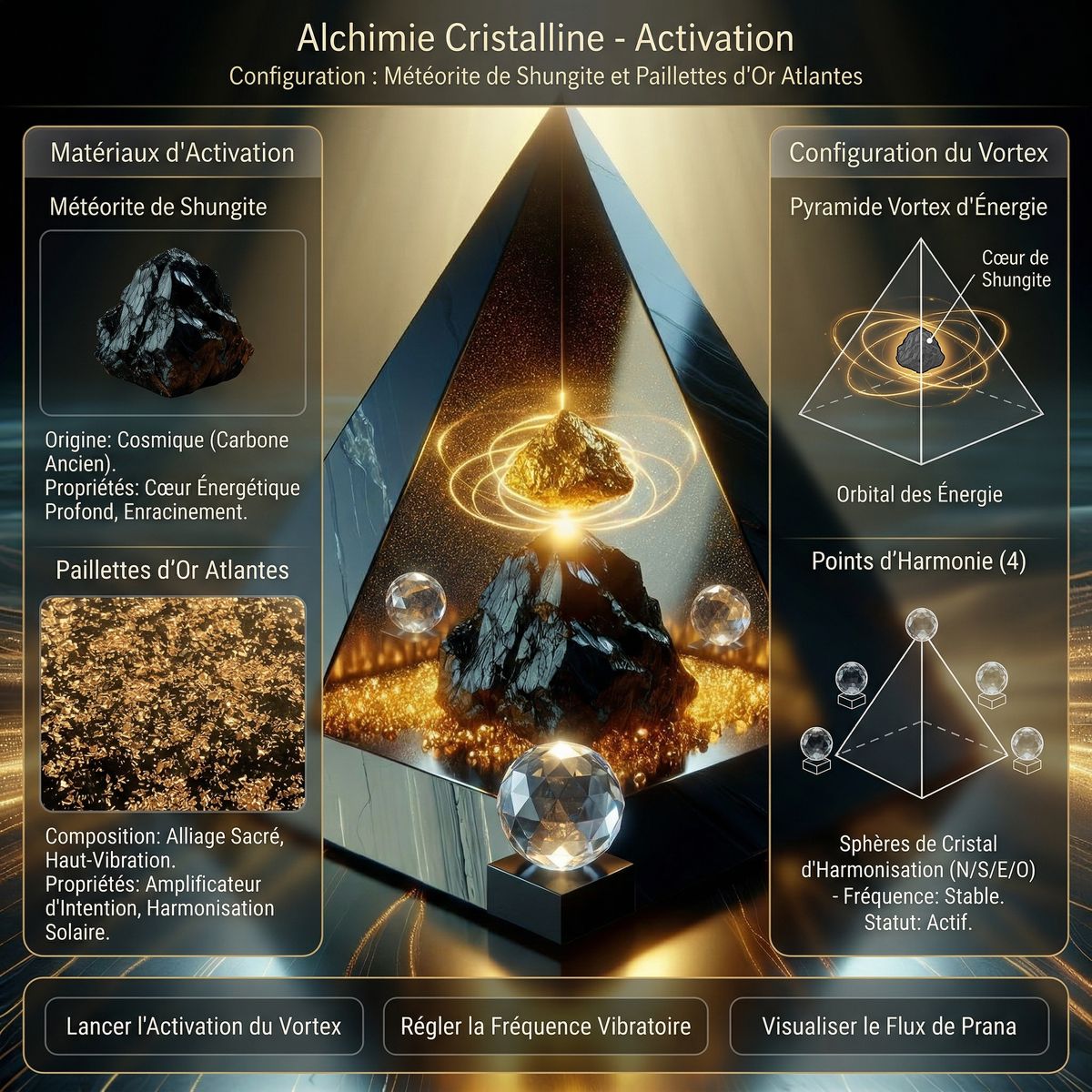 Shungite d'or Atlantes